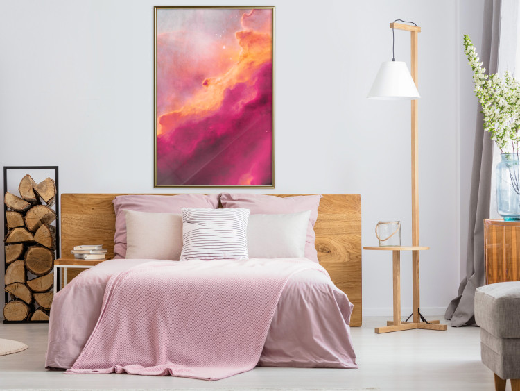 Poster Pink Nebula - abstract sky landscape with colorful cloud background 123204 additionalImage 5