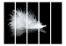 Room Divider Fleeting Moment II (5-piece) - black and white composition with a feather 124204 additionalThumb 3