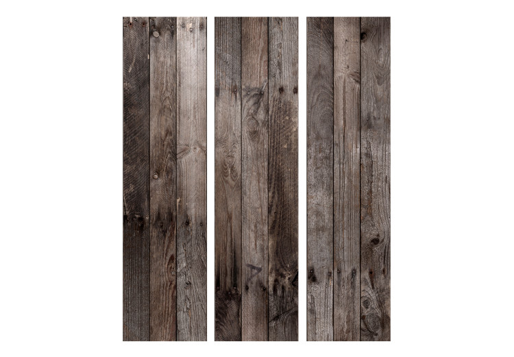 Room Separator Nailed Boards (3-piece) - brown wooden texture background 124304 additionalImage 3