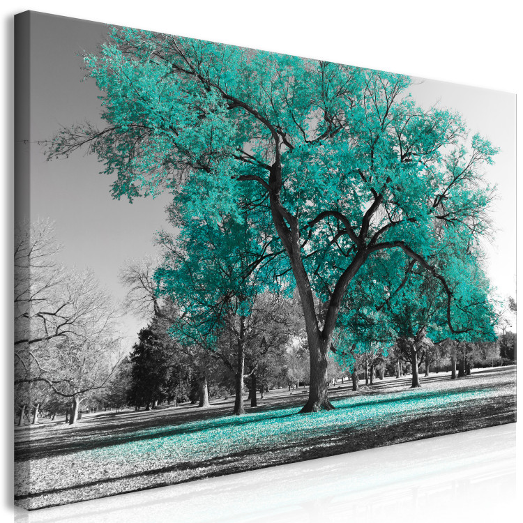 Large canvas print Autumn in the Park (Turquoise) II [Large Format] 125604 additionalImage 2