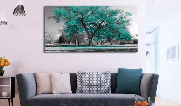 Large canvas print Autumn in the Park (Turquoise) II [Large Format] 125604 additionalImage 5