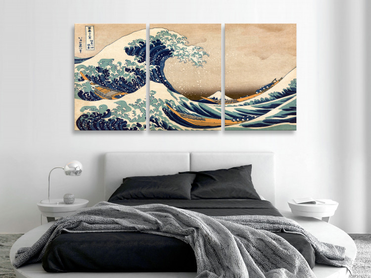 Canvas Print The Great Wave off Kanagawa (3 Parts) 125804 additionalImage 3
