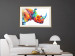 Poster Rainbow Rhinoceros - colorful and abstract animal on a white background 127204 additionalThumb 22