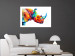 Poster Rainbow Rhinoceros - colorful and abstract animal on a white background 127204 additionalThumb 5