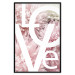 Poster Love - Letters - white inscriptions on background of pink flowers 127904 additionalThumb 18