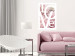 Poster Love - Letters - white inscriptions on background of pink flowers 127904 additionalThumb 3