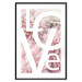 Poster Love - Letters - white inscriptions on background of pink flowers 127904 additionalThumb 15