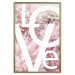 Poster Love - Letters - white inscriptions on background of pink flowers 127904 additionalThumb 21