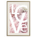 Poster Love - Letters - white inscriptions on background of pink flowers 127904 additionalThumb 20
