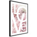 Poster Love - Letters - white inscriptions on background of pink flowers 127904 additionalThumb 8