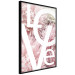 Poster Love - Letters - white inscriptions on background of pink flowers 127904 additionalThumb 11