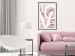 Poster Love - Letters - white inscriptions on background of pink flowers 127904 additionalThumb 24