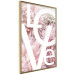 Poster Love - Letters - white inscriptions on background of pink flowers 127904 additionalThumb 12