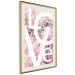 Poster Love - Letters - white inscriptions on background of pink flowers 127904 additionalThumb 3