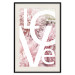 Poster Love - Letters - white inscriptions on background of pink flowers 127904 additionalThumb 19