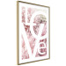 Poster Love - Letters - white inscriptions on background of pink flowers 127904 additionalThumb 9