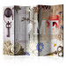 Room Separator Home: Memories Charm (5-piece) - collage of various items with texts in the background 128804