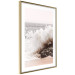 Wall Poster Torn Element - seascape with a large wave crashing on dark rock 129504 additionalThumb 7