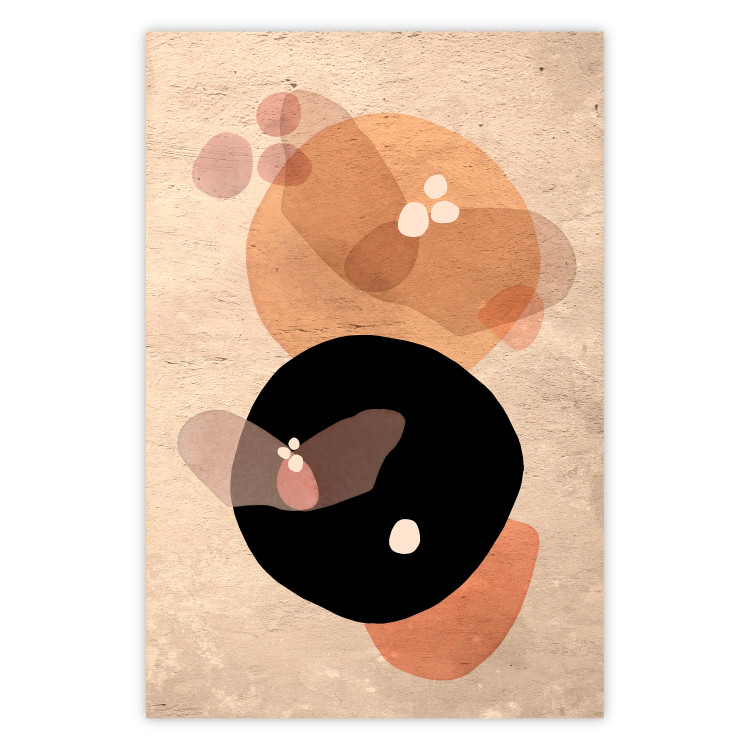 Wall Poster Moonlit Butterfly - abstract shapes resembling butterflies and the moon 129804