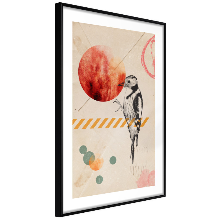 Wall Poster Bird Mail - bird and geometric figures in an abstract motif 131804 additionalImage 8
