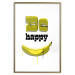 Wall Poster Happy Banana - English text and a yellow fruit on a white background 132204 additionalThumb 16