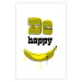 Wall Poster Happy Banana - English text and a yellow fruit on a white background 132204 additionalThumb 19
