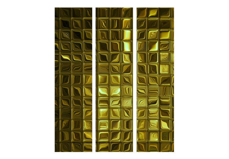 Room Separator Golden Glow (3-piece) - elegant mosaic of shiny tiles 133204 additionalImage 3