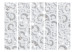 Room Divider Screen Abstract Luxury II (5-piece) - white ornaments and crystals 133404 additionalThumb 3
