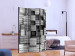 Room Separator Gray Precision - gray wooden geometric figures with 3D effect 133604 additionalThumb 2