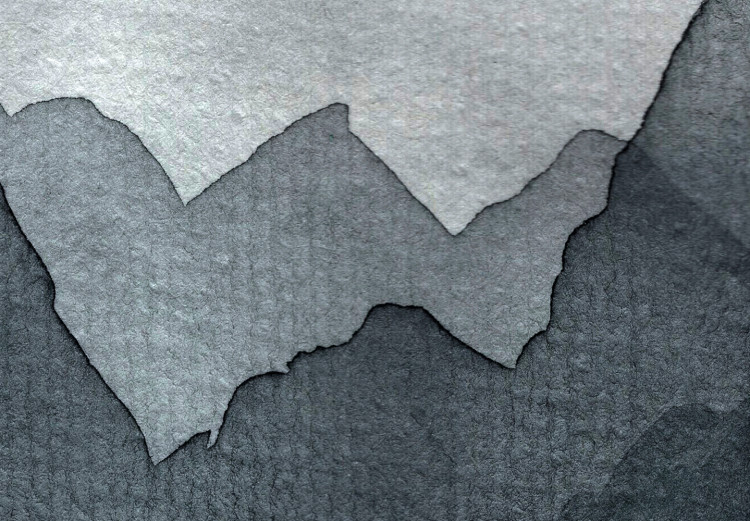 Canvas Mountain background - Abstraction with mountain in gray and white 134604 additionalImage 4