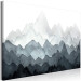 Canvas Mountain background - Abstraction with mountain in gray and white 134604 additionalThumb 2