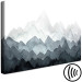 Canvas Mountain background - Abstraction with mountain in gray and white 134604 additionalThumb 6