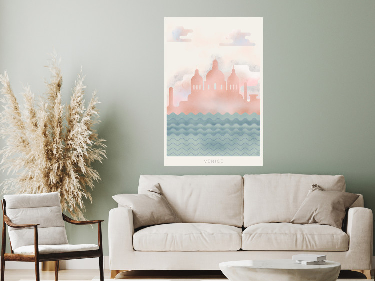 Poster Spring in Venice - pastel sea composition against architecture backdrop 135004 additionalImage 4