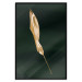 Poster Leaf in the Wind - golden leaf composition on a dark green background 135604 additionalThumb 7