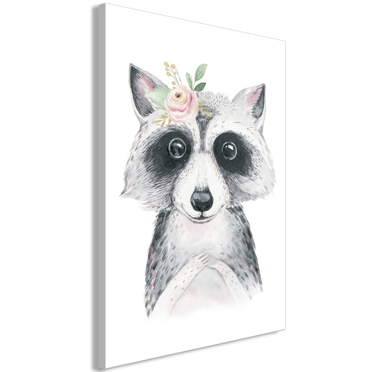 Canvas Print Sweet raccoon - colorful illustration for children 135704 additionalImage 2