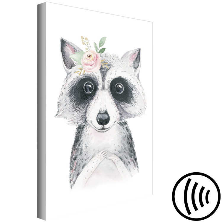 Canvas Print Sweet raccoon - colorful illustration for children 135704 additionalImage 6