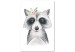 Canvas Print Sweet raccoon - colorful illustration for children 135704