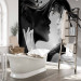 Photo Wallpaper Tender opposites - abstract black and white figure in love 135804 additionalThumb 8