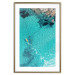 Poster Turquoise Depths - seascape of the azure sea and brown coastal rocks 135904 additionalThumb 16