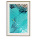 Poster Turquoise Depths - seascape of the azure sea and brown coastal rocks 135904 additionalThumb 18