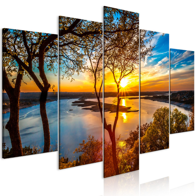 Canvas Print On the Hill (5 Parts) Wide 137504 additionalImage 2