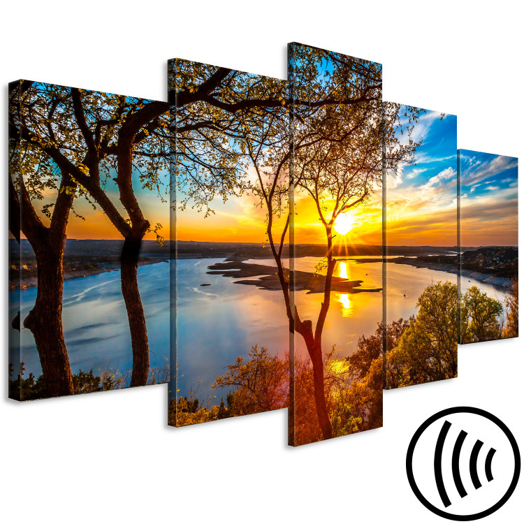 Canvas Print On the Hill (5 Parts) Wide 137504 additionalImage 6