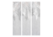 Room Divider Pale Palms (3-piece) - Alabaster leaves of tropical plant 138104 additionalThumb 3