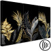 Canvas Tropical Heat (3-piece) - gold-adorned leaves in glamour style 138204 additionalThumb 6