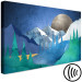 Canvas Print Evening Idyll - Graphics With Mountains and the Moon in Dark Colors 145504 additionalThumb 6