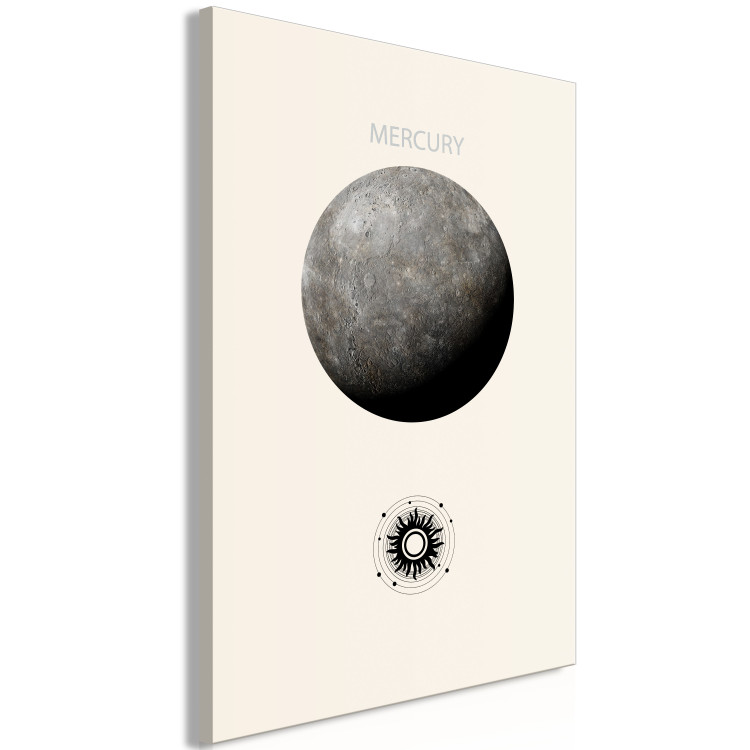 Canvas Art Print Mercury - The Smallest of the Planets of the Solar System in Graphic Terms 146304 additionalImage 2