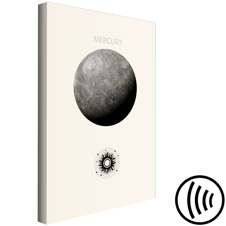 Canvas Art Print Mercury - The Smallest of the Planets of the Solar System in Graphic Terms 146304 additionalImage 6