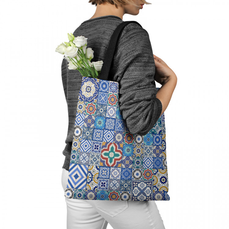 Shopping Bag Blue connections - a motif inspired by patchwork ceramics 147504 additionalImage 3