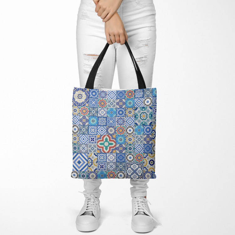 Shopping Bag Blue connections - a motif inspired by patchwork ceramics 147504 additionalImage 2