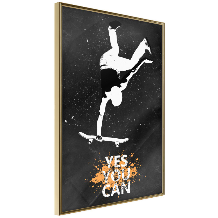 Poster Teenager on a Skateboard - Boy Jumping on a Board on a Dark Background 148904 additionalImage 11